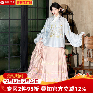 【重回汉唐瑶池月】正品原创多色直领大襟袄明制汉服冬装女款成人