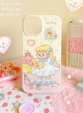 17系列！Little Berry原创插画imd我的玩具屋可爱少女手机壳大孔磨砂