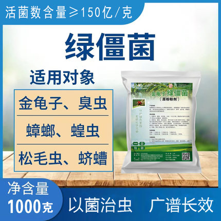 水谷丰 绿僵菌 农用微生物  金龟子蝗虫臭虫蟑螂药 可湿性粉剂
