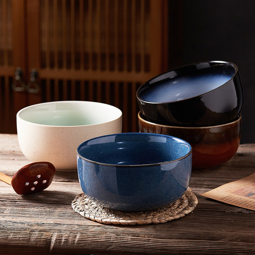 窑变大众汤碗陶瓷日式
