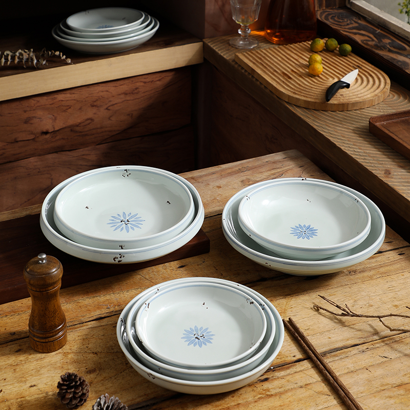 釉下彩陶瓷商用家用菜盘子