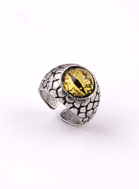 复古蛇眼可调节时尚个性包邮戒指