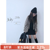 个性 时尚 复古印花立领外套母女亲子装 豹纹夹克女童早秋新款