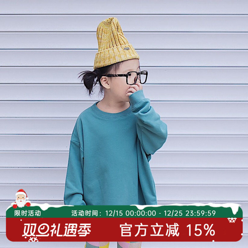 纯色毛圈厚卫衣中性长袖秋装外套