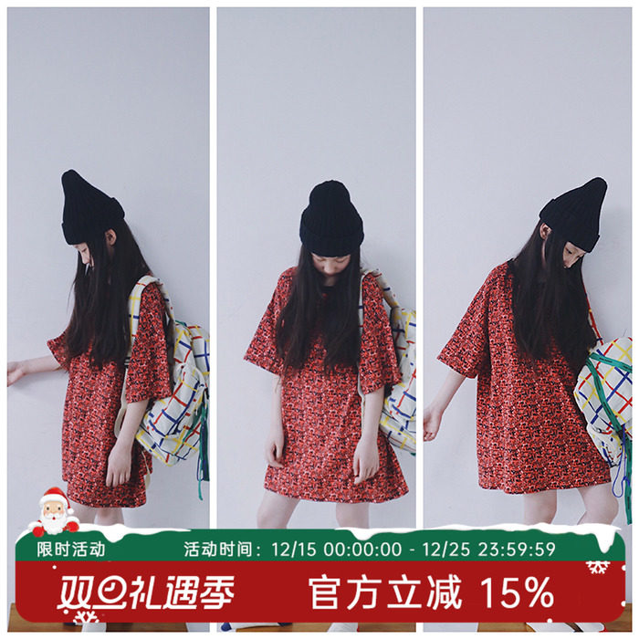 hande原创女童圆领t恤印花洋气