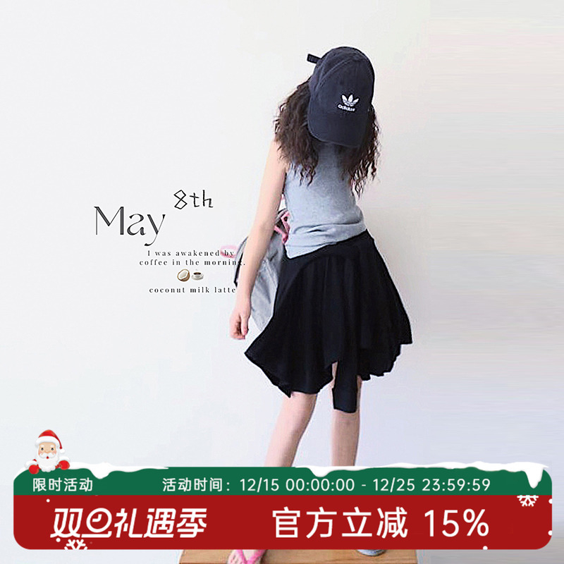 衬衫袖黑色裙裤HANDE裙裤港风