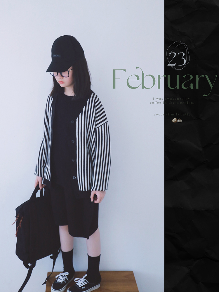 HANDE原创女童薄款休闲开衫毛衣