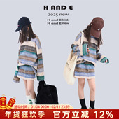 女童早秋2026新款 两件套 原创童装 日系慵懒风宽松条纹套装 AND