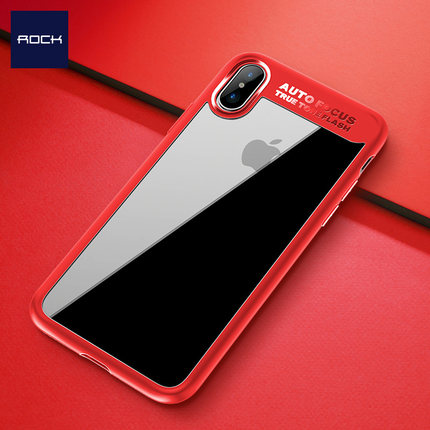 ROCK iphoneX手机保护壳透明硅胶软壳超薄防摔全包创新女苹果X套