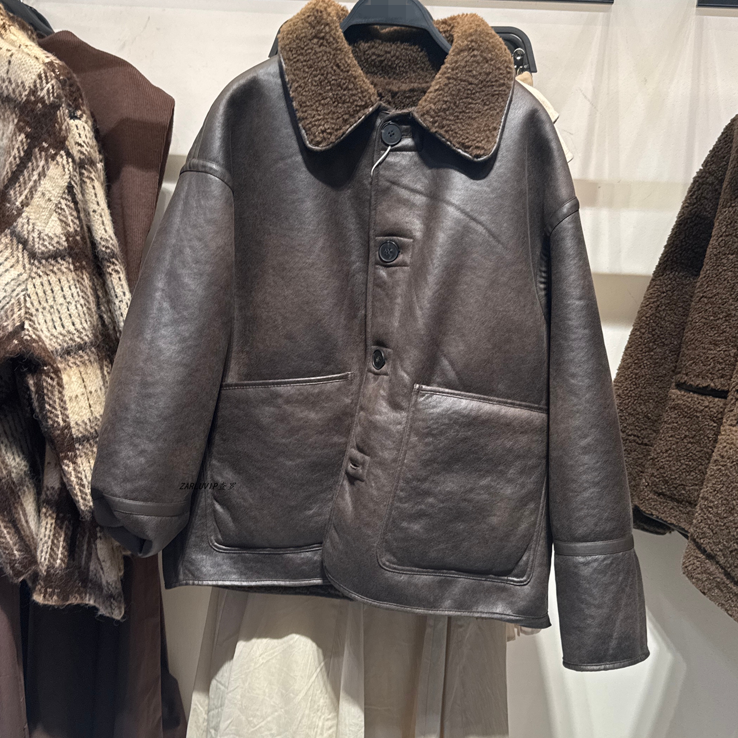 ZARluvip查罗双面穿女装外套冬装