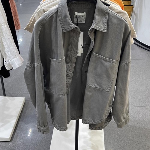 ZARLuvip查罗衬衫牛仔外套大板型