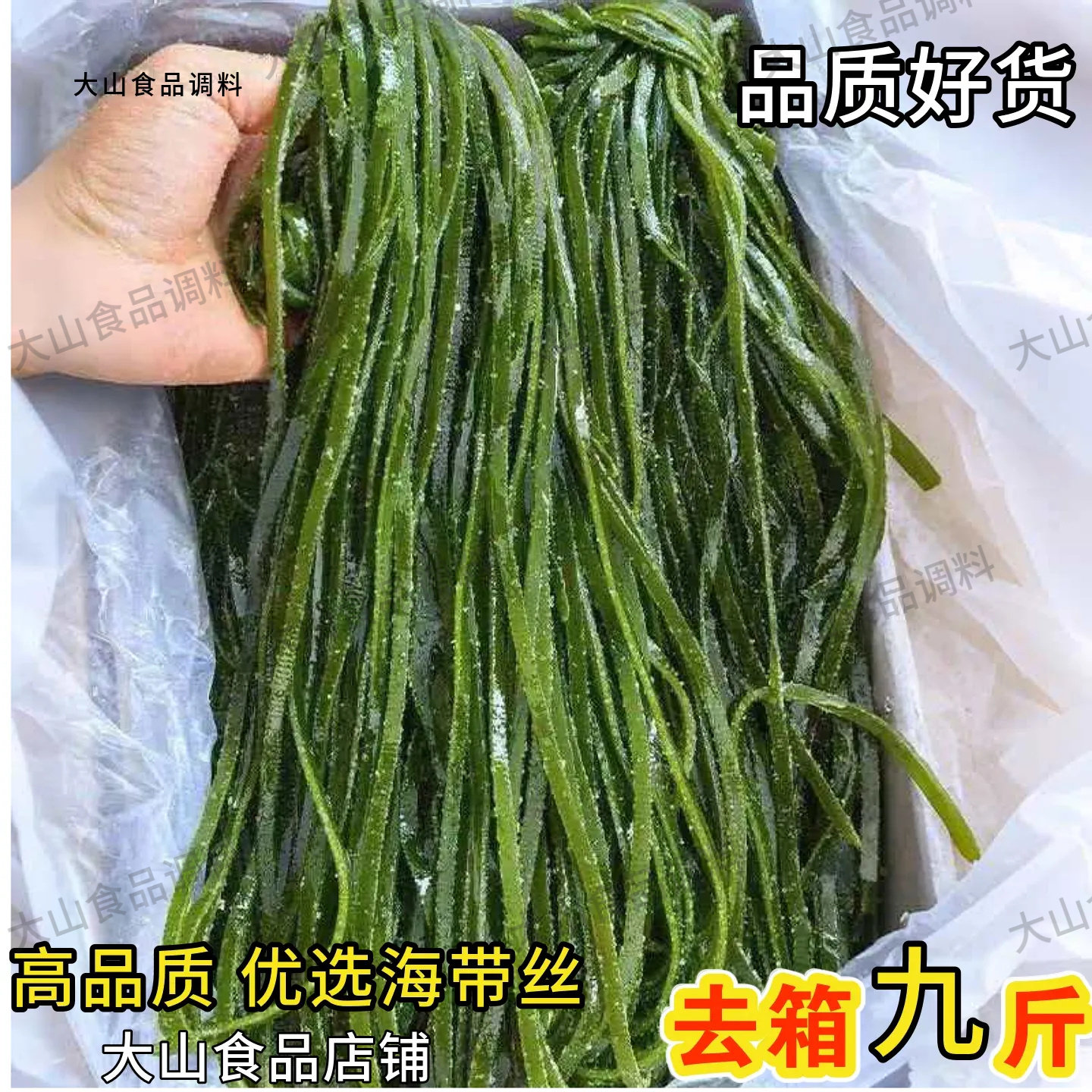 高质量大连新鲜盐渍海带丝 去箱9斤大连特产凉拌麻辣烫海带丝批发