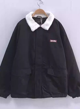 唐系列男装春季时尚加厚保暖外套仿羊羔绒夹克翻领休闲百搭/A1-1