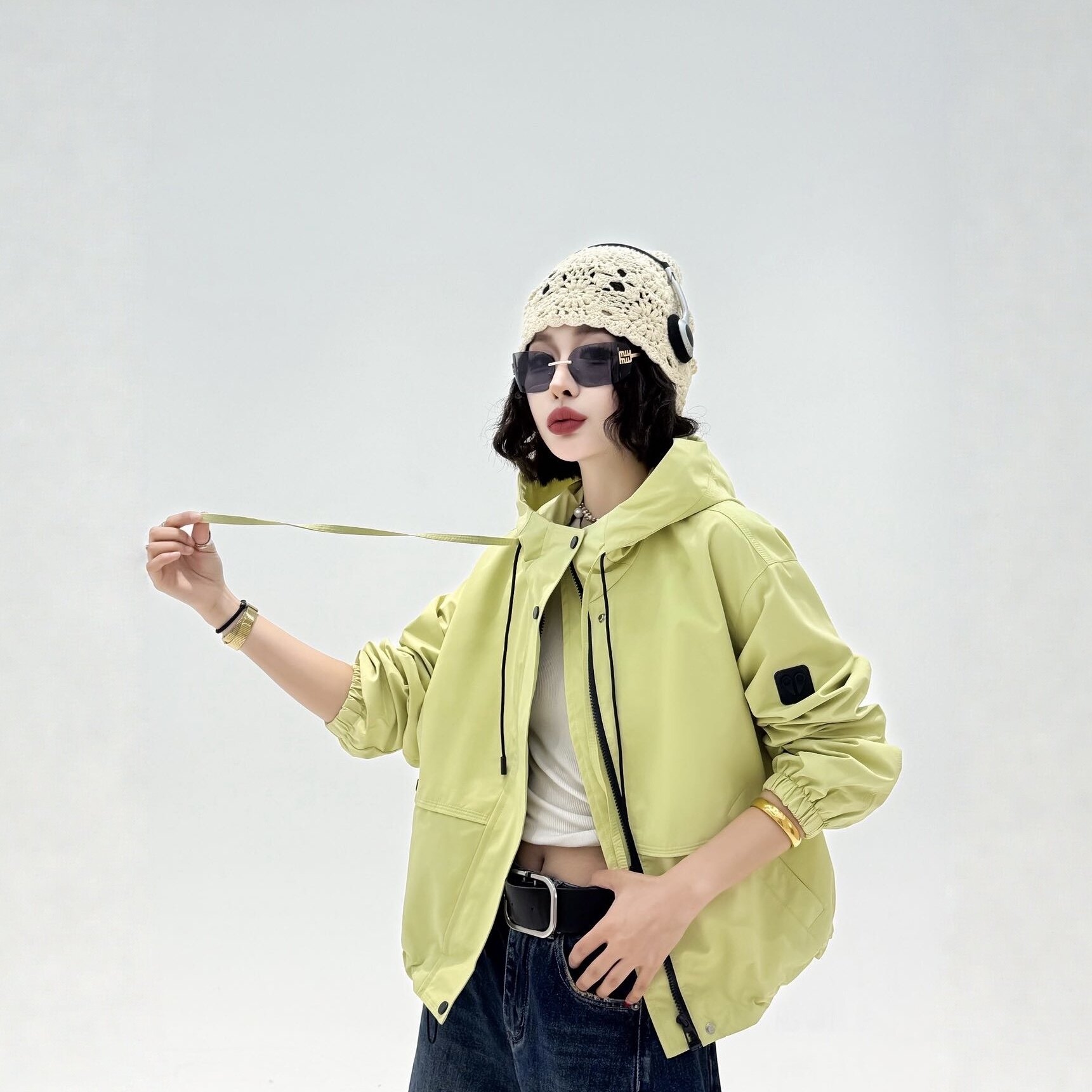 2026新款运动女款连帽外套春款宽松休闲百搭夹克开衫常规款上衣