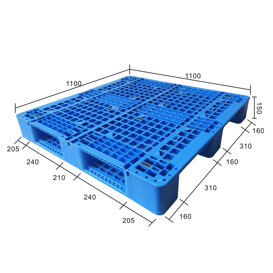 1111D网格川字新能源锂电池塑胶卡板可加钢管塑胶地台板塑料托盘