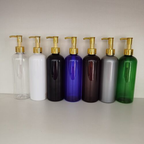 300ml毫升PET塑料瓶化妆品乳液金色卸妆油泵分装瓶按压空瓶洗发水