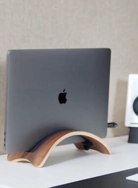 适用MacBook Air Pro Neo13 15 14 16笔记本立式木支架外接显示器