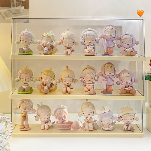 免安装可叠加高透盲盒收纳展示架