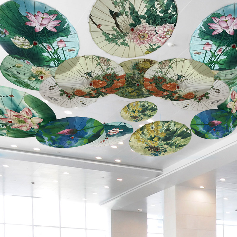 包邮油纸伞装饰吊顶舞蹈伞演出道具古典中国风传统手工绸布跳舞伞