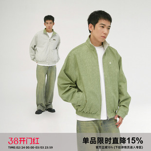 【双面穿•不焦绿】岚室（Clamisgold）复古做旧夹克条纹宽松外套