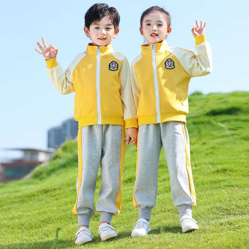 幼儿园园服春秋冬装冲锋衣运动服一二年级儿童校服小学生班服套装