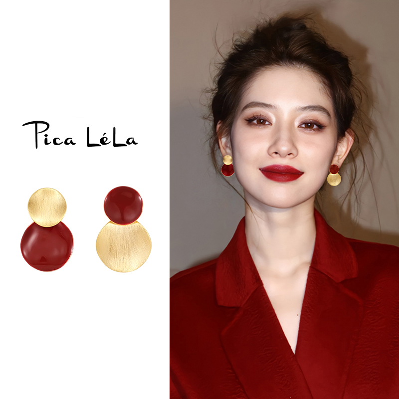 独特不对称耳环轻奢高级感