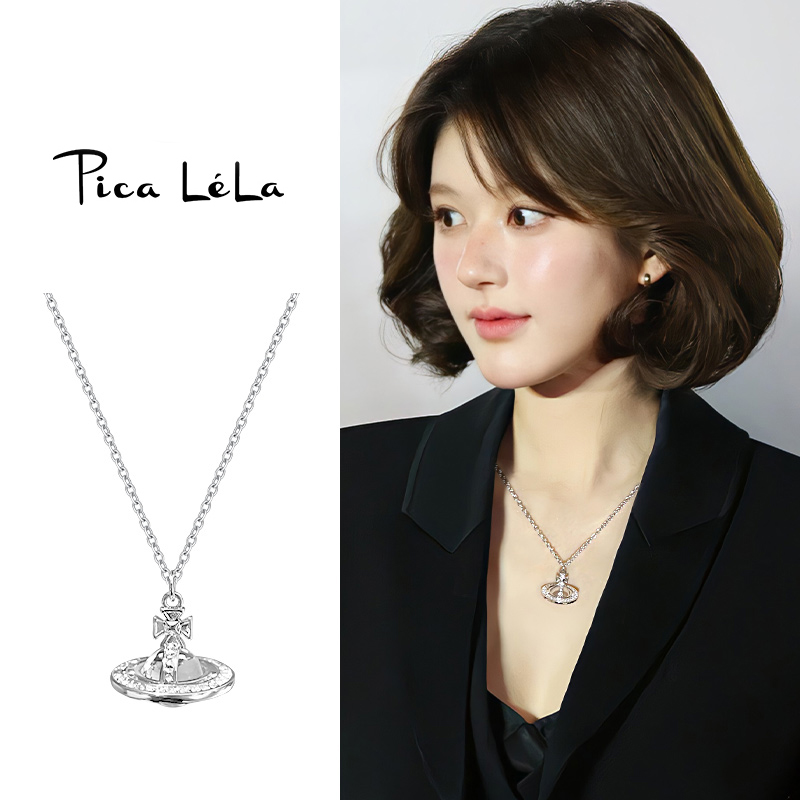 土星吊坠项链轻奢高级感