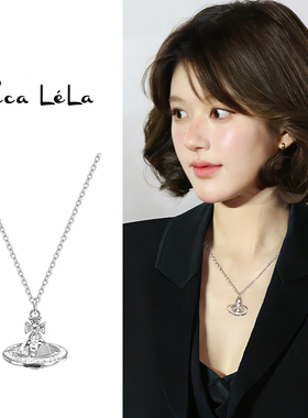 土星吊坠项链轻奢高级感