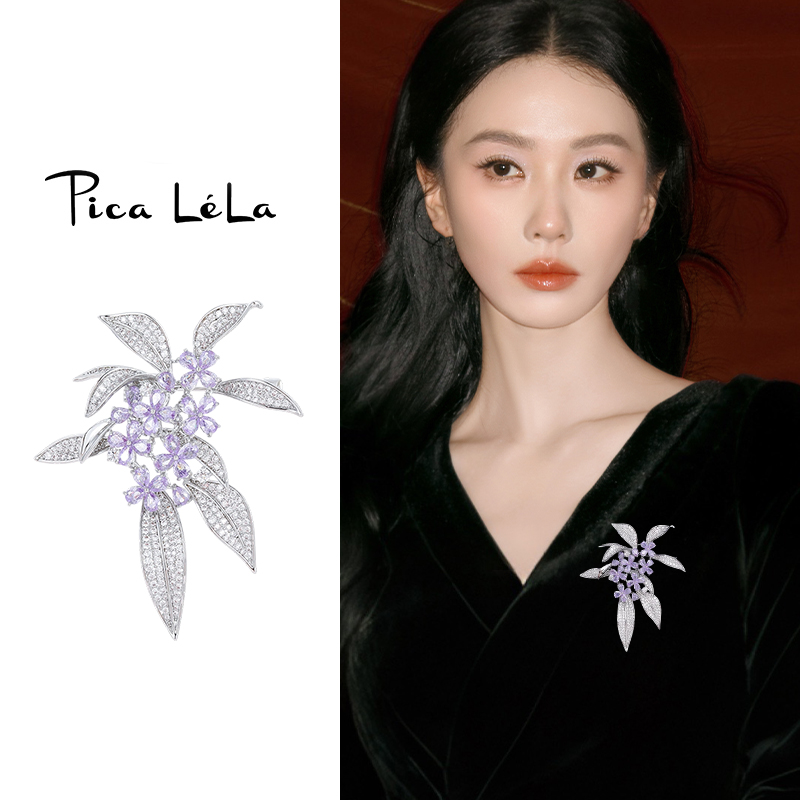 奢时尚精致桂花胸针女