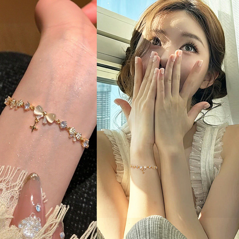 蝴蝶结星芒手链女款轻奢小众精致图片