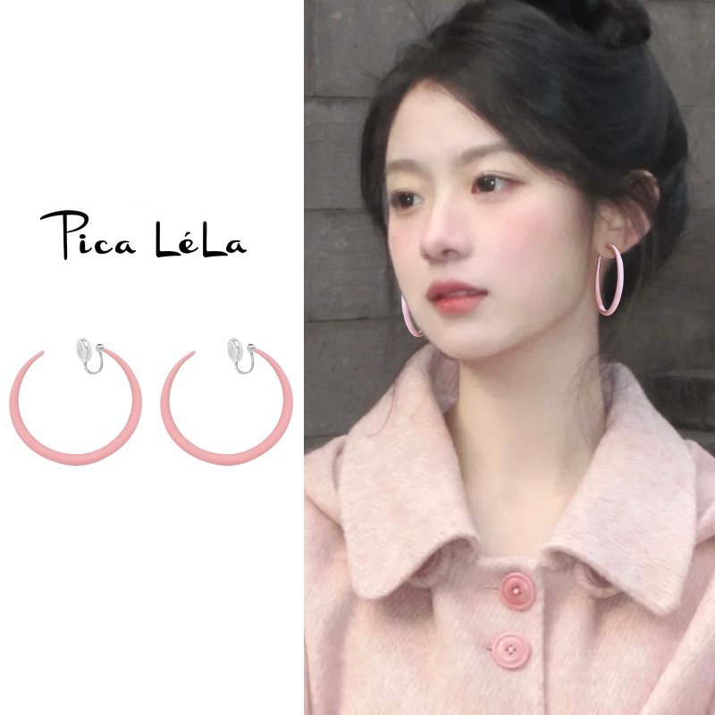 百搭圆圈蚊香盘耳夹无耳洞