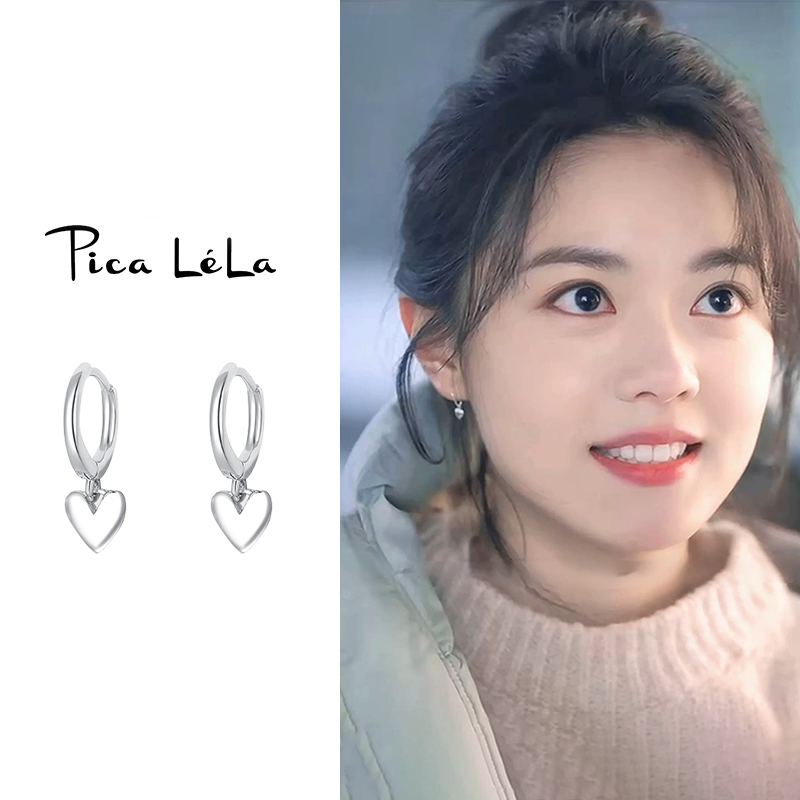 气质爱心耳环女2024新款爆款