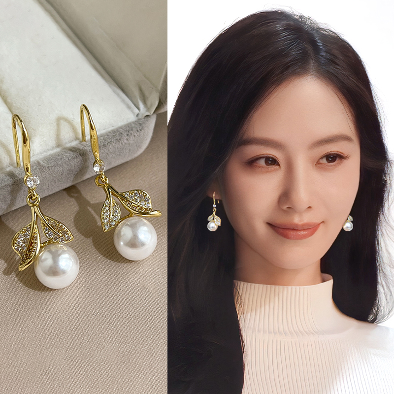 法式珍珠款耳环轻奢小众