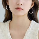 气质不规则圆圈耳环女士简约日常精致时尚 耳钉小众设计感耳坠耳饰