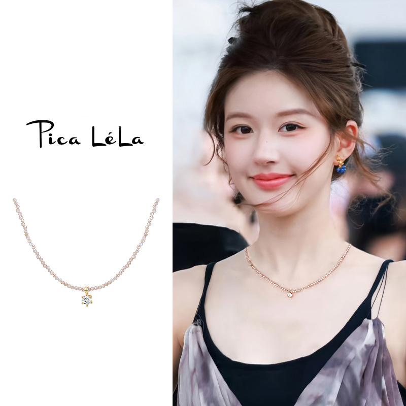 气质串珠项链女士轻奢