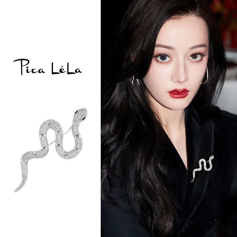 银色蛇形胸针女高端精致