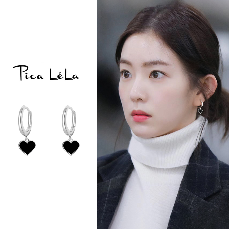 气质爱心耳环女轻奢高级