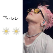 向日葵雏菊耳钉2026新款 爆款 高级感小众独特耳环百搭通勤轻奢耳饰