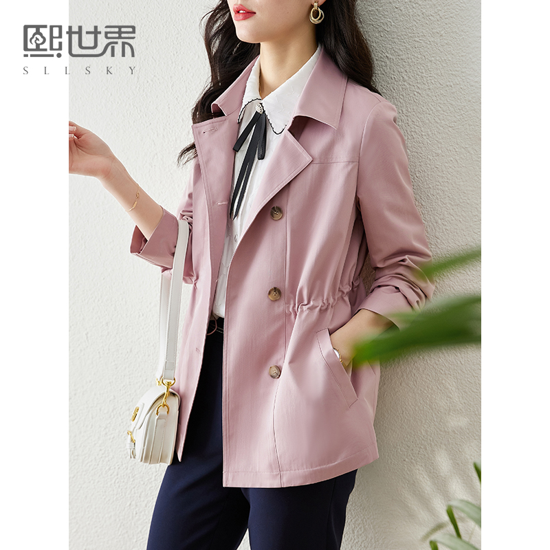 熙世界短款风衣女小个子2025年春季新款流行高端英伦风外套设计感