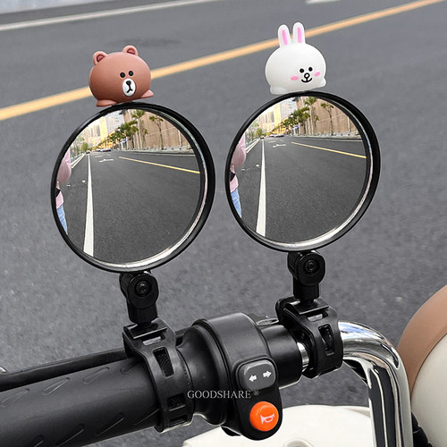 电动车把手后视镜可爱卡通电瓶车