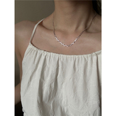 安小柏 气质s925纯银韩国波光锁骨链项链 新中式 清冷感 低调闪耀