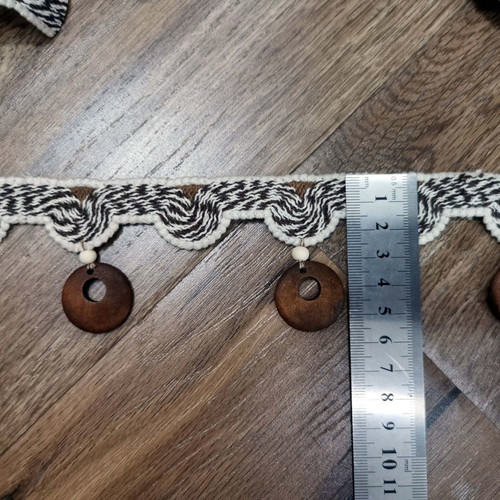 复古侘寂风原木系手工艺窗帘花边厂家直销-新品高质感装饰花边