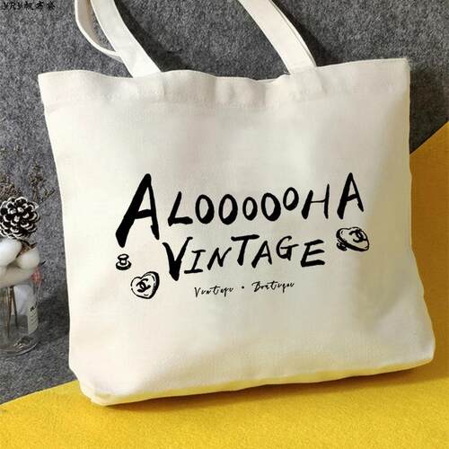 ALOOOOOHA帆布包VINTAGE帆布袋定制手提大容量环保购物袋外出时尚