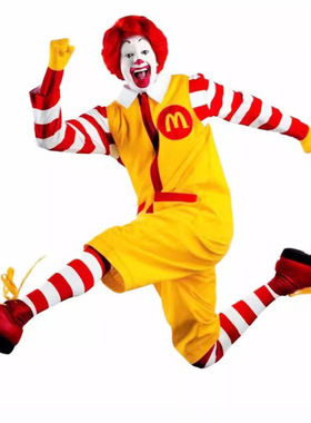 万圣节McDonald麦当劳叔叔Cos服化装舞会cosplay小丑角色迎宾服装