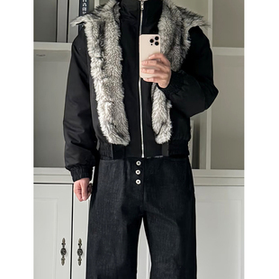 极地狼王座山雕假两件棉服外套男女冬季多种穿法加厚保暖御寒棉衣