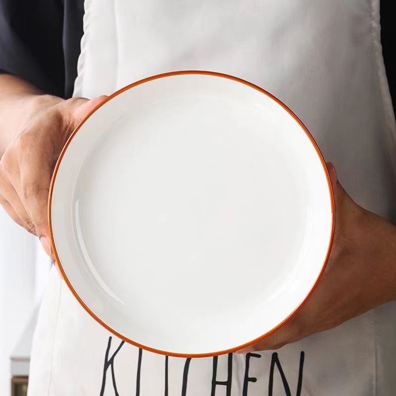 峰河瓷菜盘陶瓷大众圆形