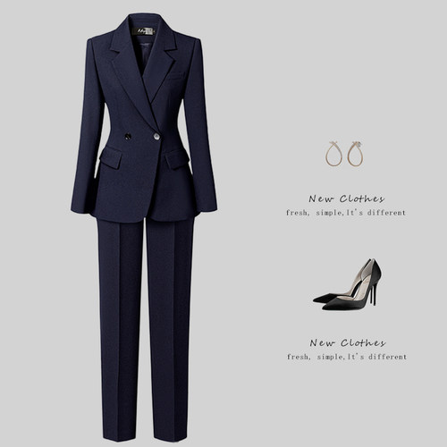 职业西装套装女春秋气质修身正装西服面试工作服职场上班工装通勤