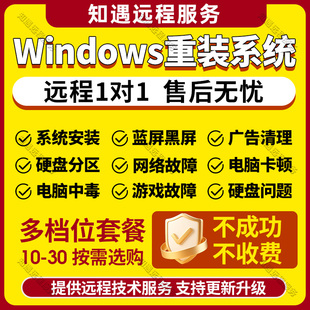 远程重装系统win10/11纯净无捆绑专业版笔记本台式机升级卡顿蓝屏