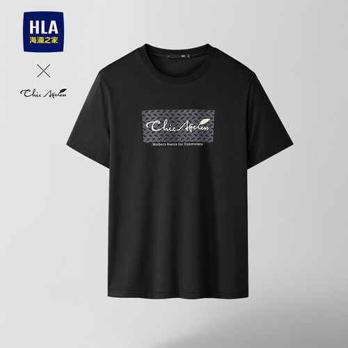 海澜之家凉感圆领印花短袖T恤男