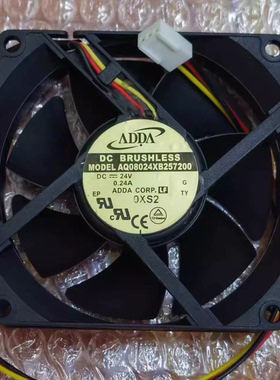 ADDA防水 AQ0824UB-A72GL AQ08024XB257200 24V 8025 8CM防水风扇